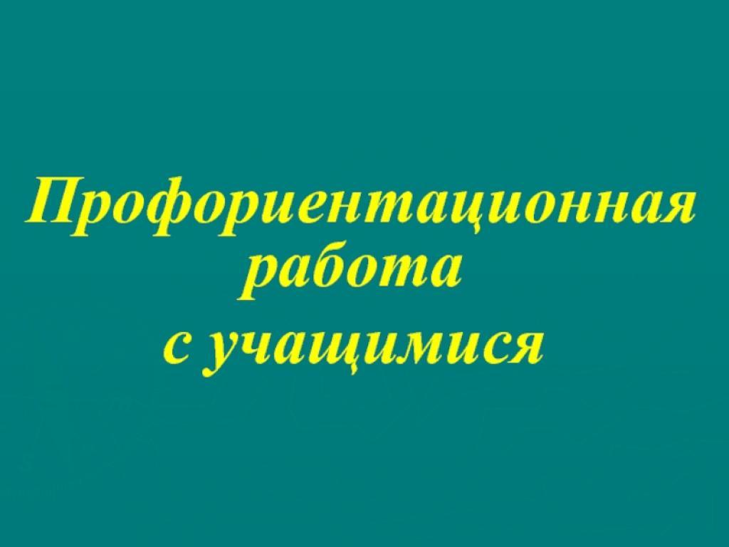 Профориентационная работа Профориентационная работа